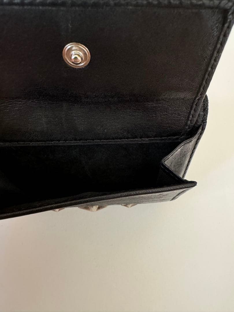 JIMMY CHOO ミニ財布 黒 レザー 星型スタッズ