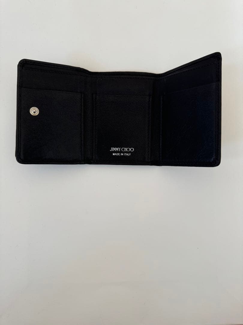 JIMMY CHOO ミニ財布 黒 レザー 星型スタッズ