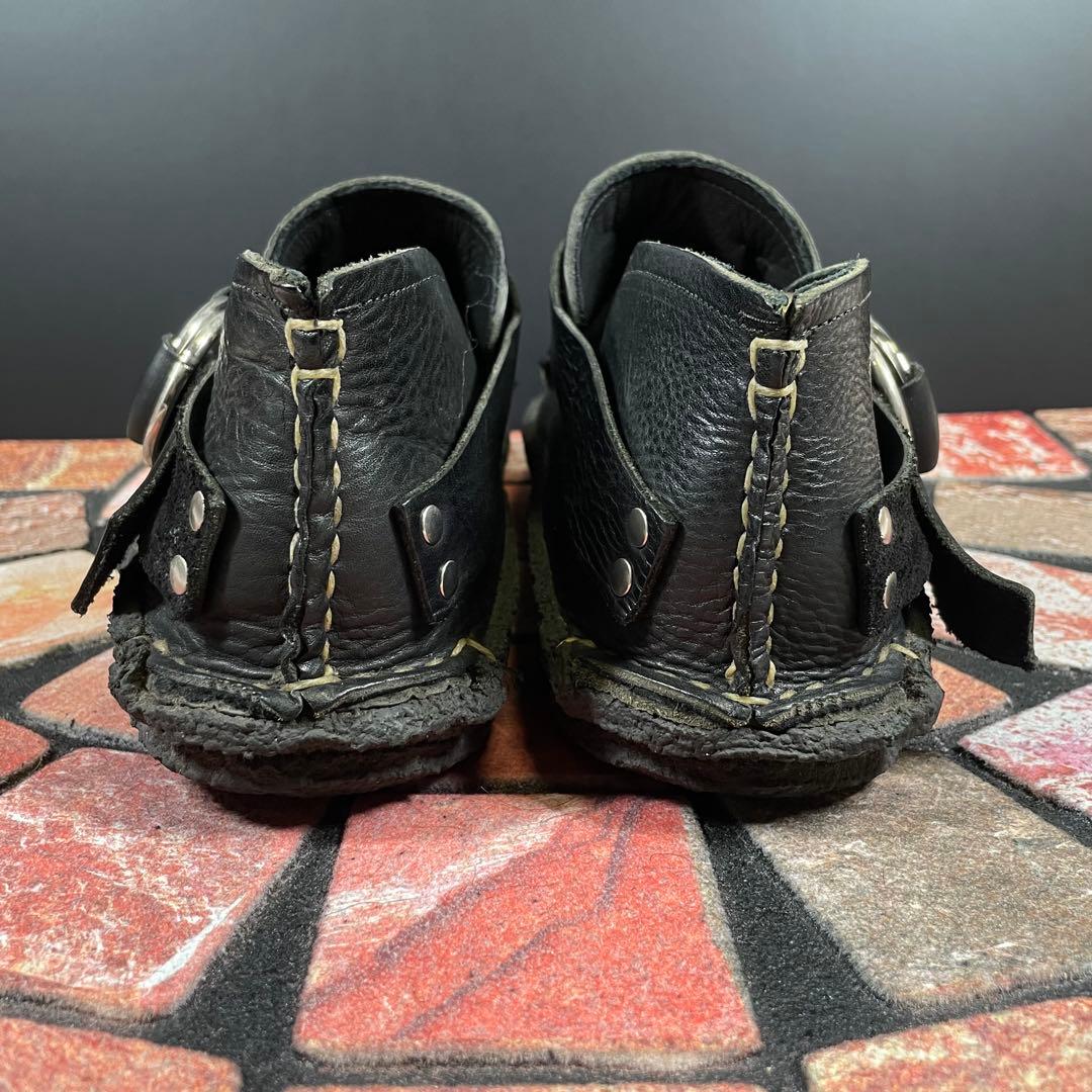 ユケテン　本革　デッキシューズ　ローファー　スリッポン　クレープソール　黒　26