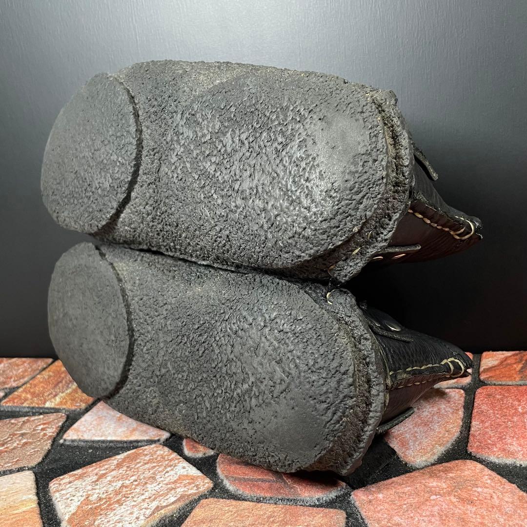 ユケテン　本革　デッキシューズ　ローファー　スリッポン　クレープソール　黒　26