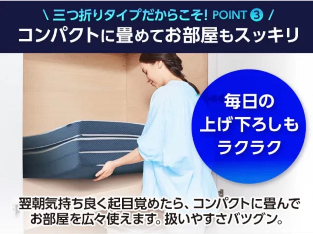 【新品未開封】トゥルースリーパー　エアフリー　三つ折り　シングル