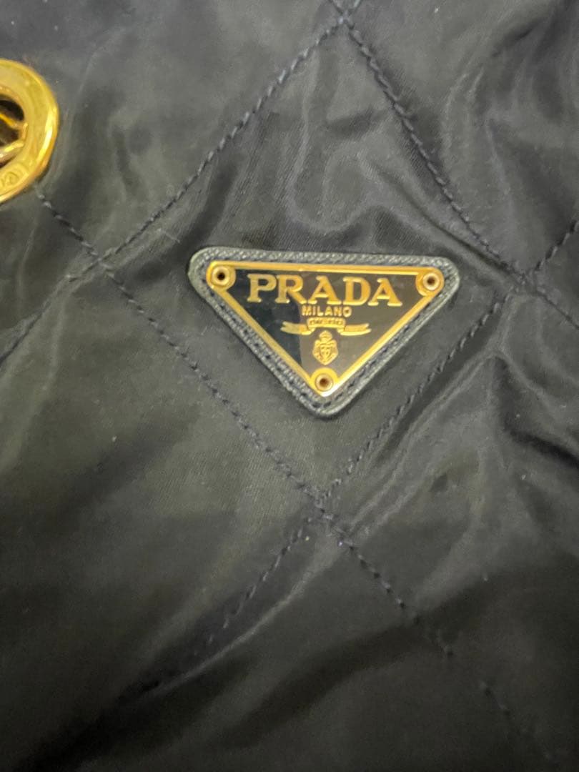 PRADA プラダ ナイロン チェーンショルダーバッグ ブラック