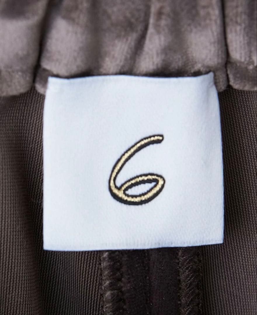 【トンさま専用】＜6(ROKU)＞ベロア３ライン パンツ