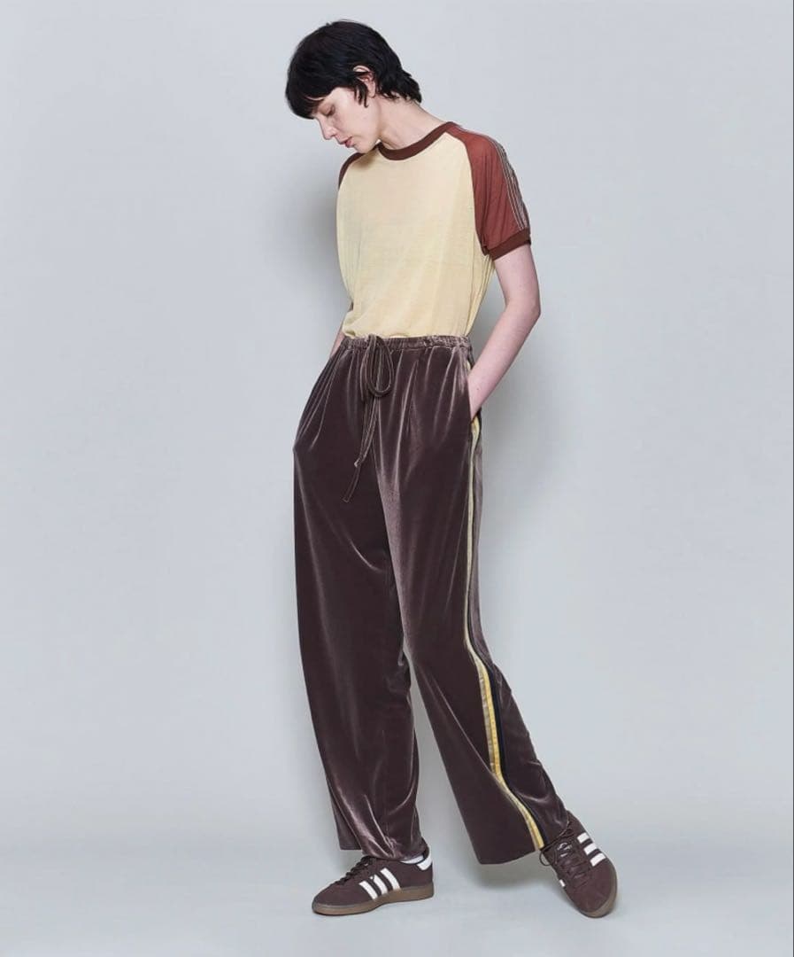 【トンさま専用】＜6(ROKU)＞ベロア３ライン パンツ