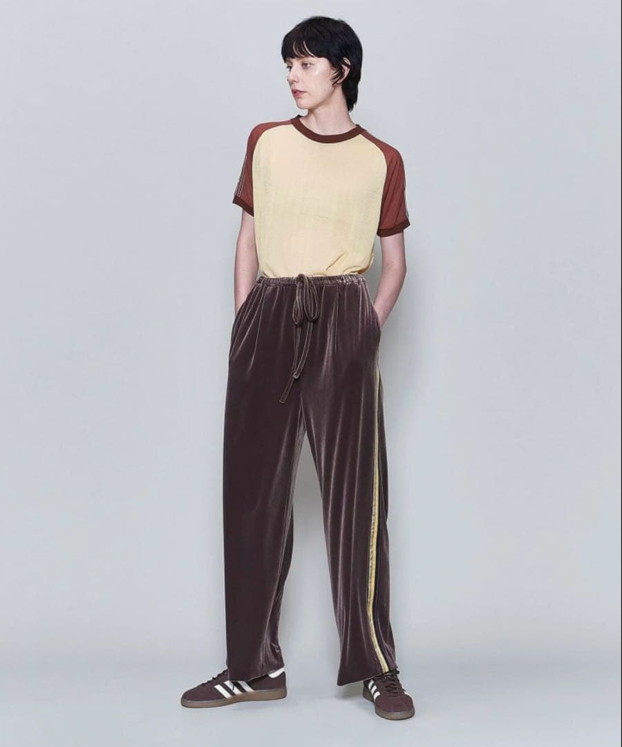 【トンさま専用】＜6(ROKU)＞ベロア３ライン パンツ