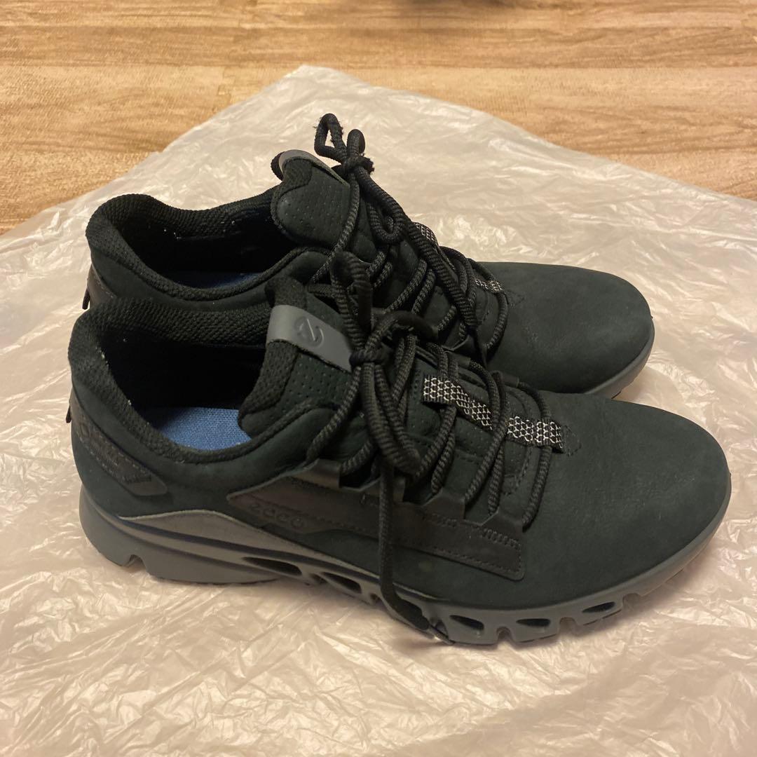 ECCO エコー 定番 ゴアテックス スニーカー 24cm 革　美品　黒ブラック