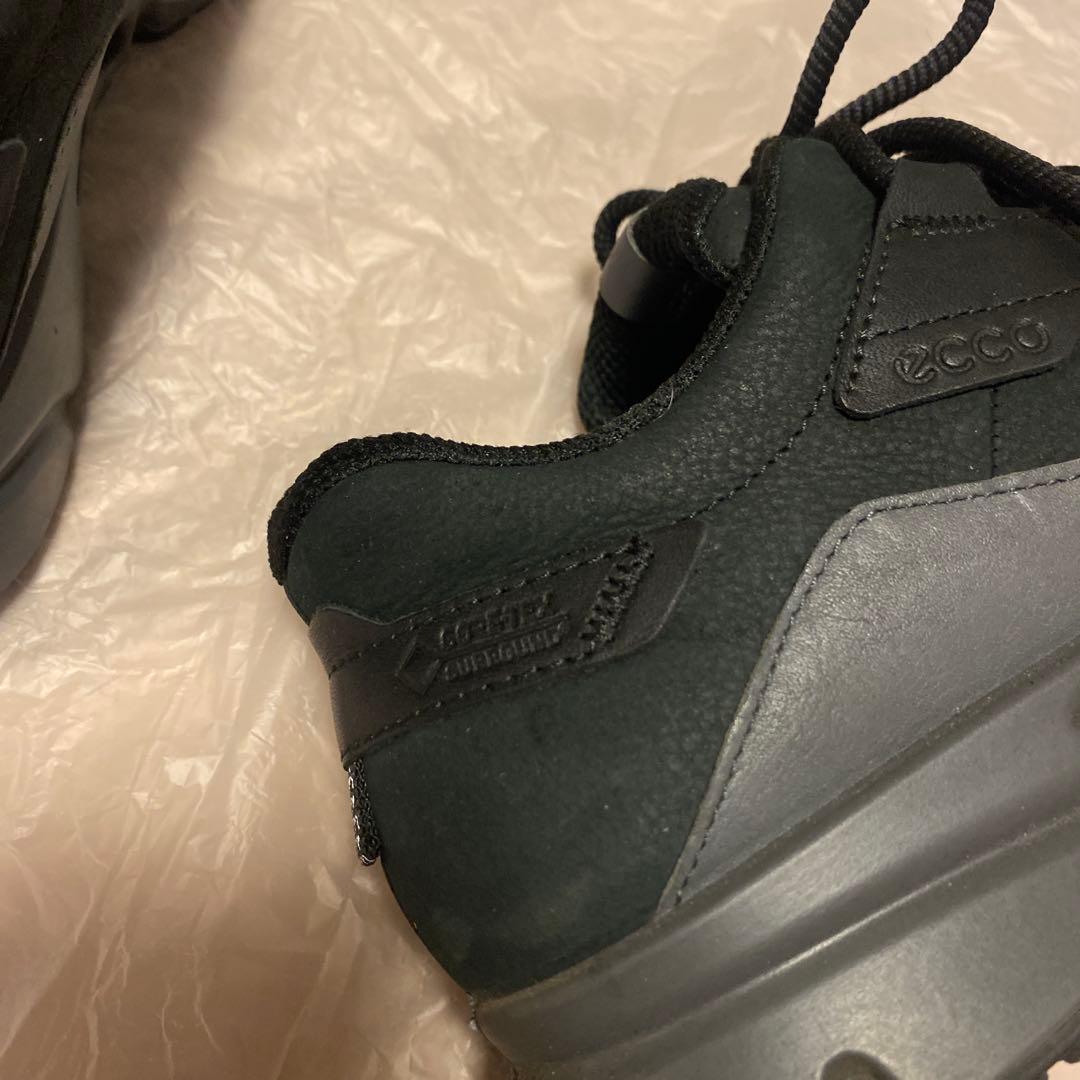 ECCO エコー 定番 ゴアテックス スニーカー 24cm 革　美品　黒ブラック