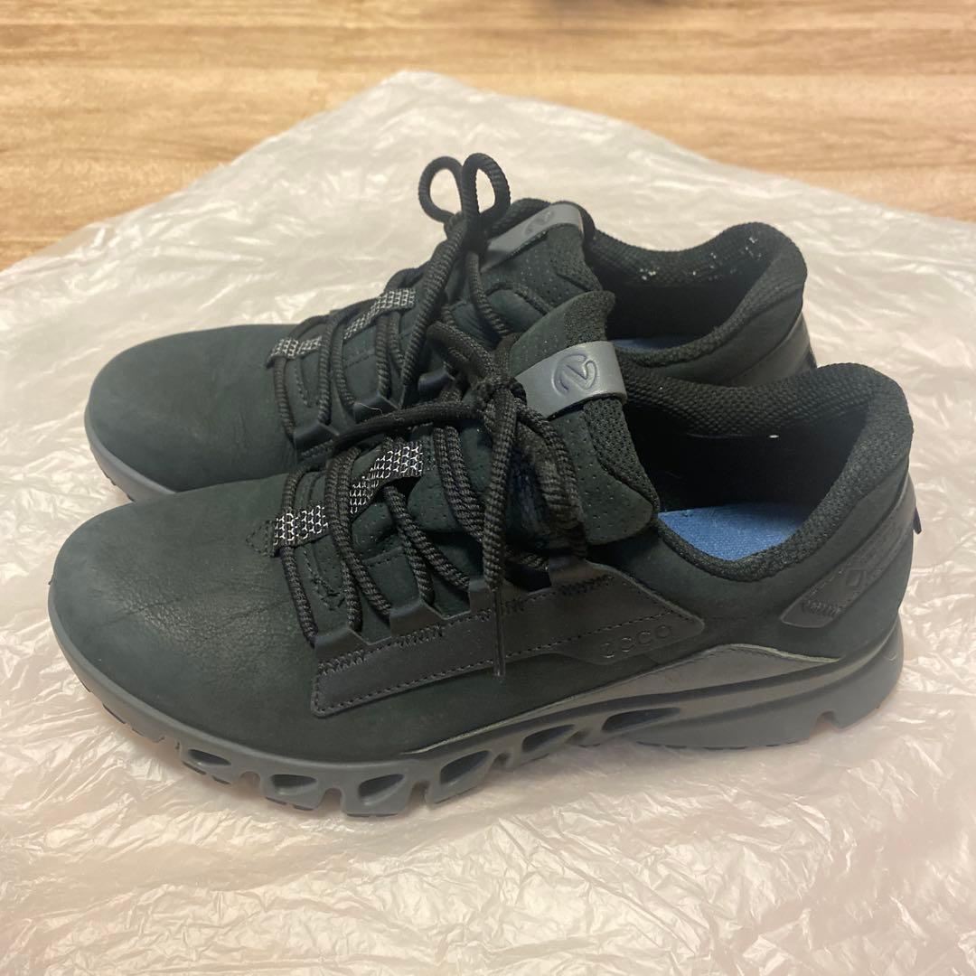 ECCO エコー 定番 ゴアテックス スニーカー 24cm 革　美品　黒ブラック