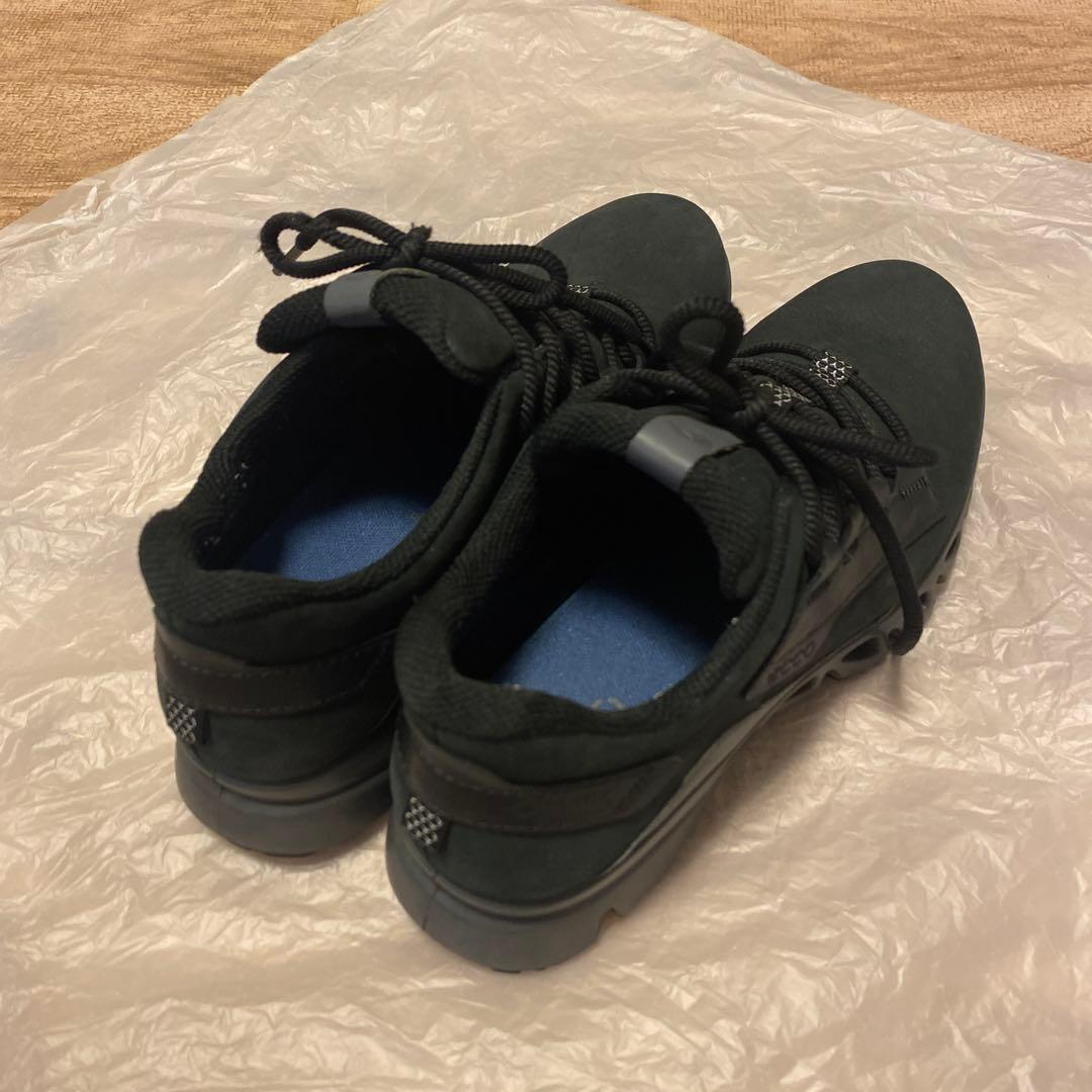 ECCO エコー 定番 ゴアテックス スニーカー 24cm 革　美品　黒ブラック