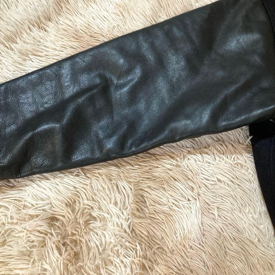 90’s ビンテージ Golden Bear スタジャン 袖レザー ブラック