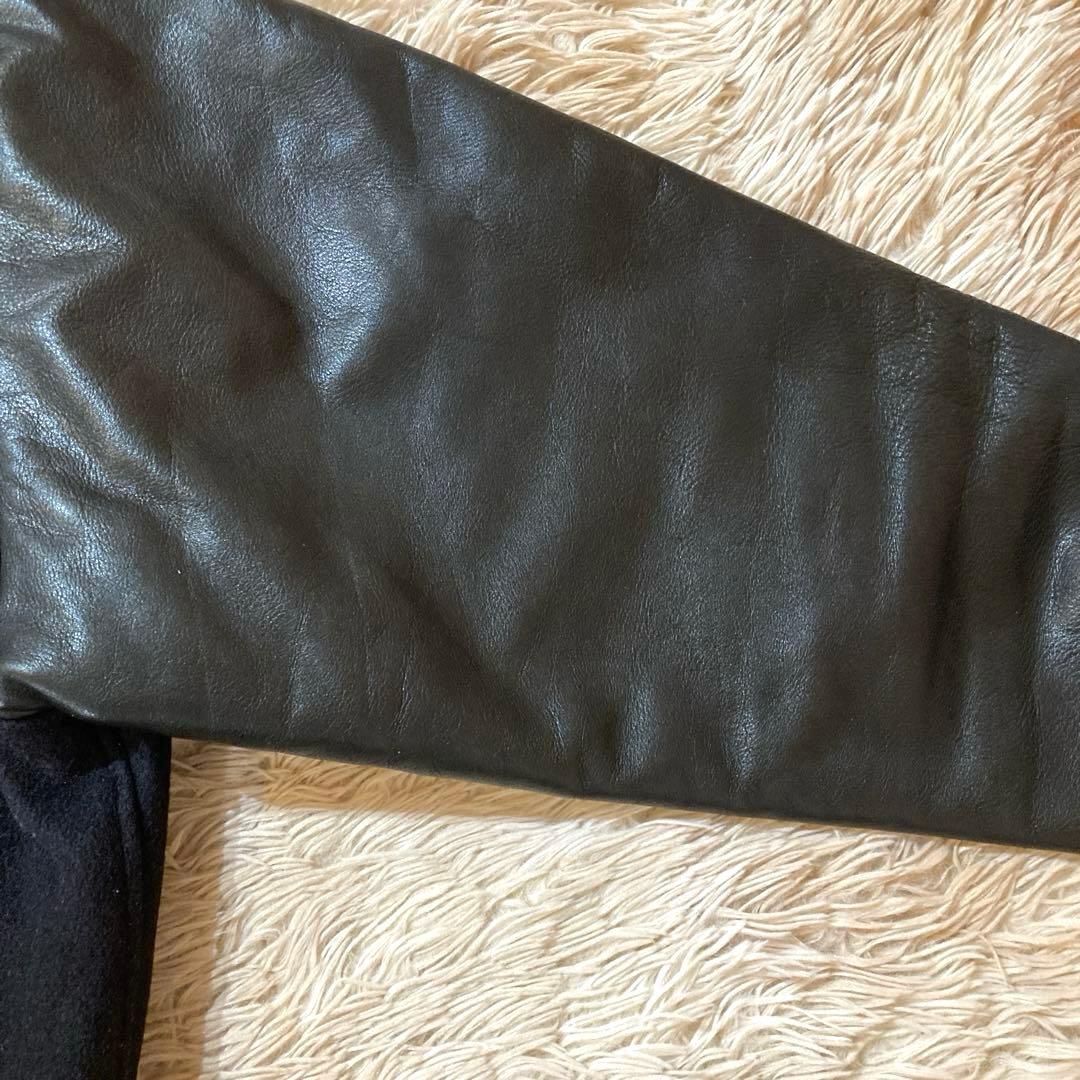 90’s ビンテージ Golden Bear スタジャン 袖レザー ブラック