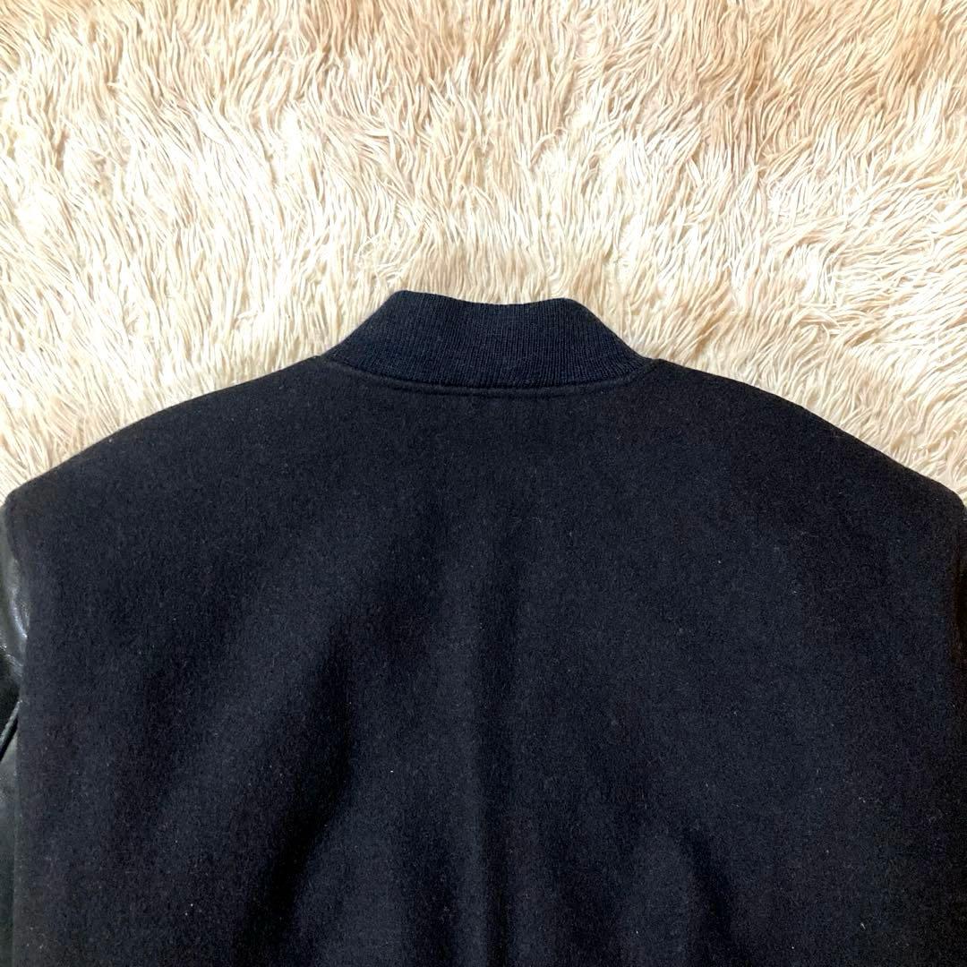 90’s ビンテージ Golden Bear スタジャン 袖レザー ブラック