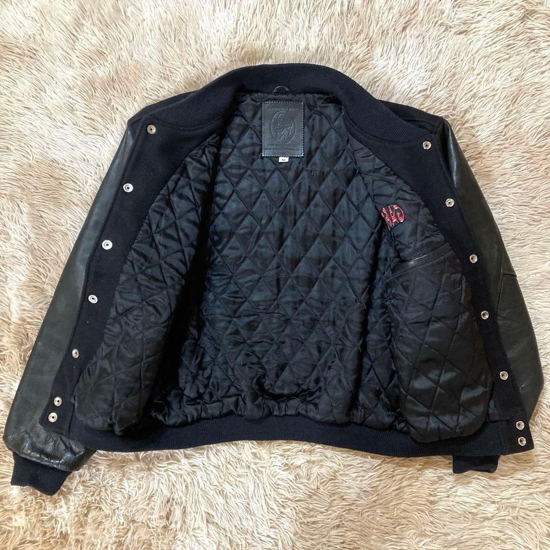 90’s ビンテージ Golden Bear スタジャン 袖レザー ブラック