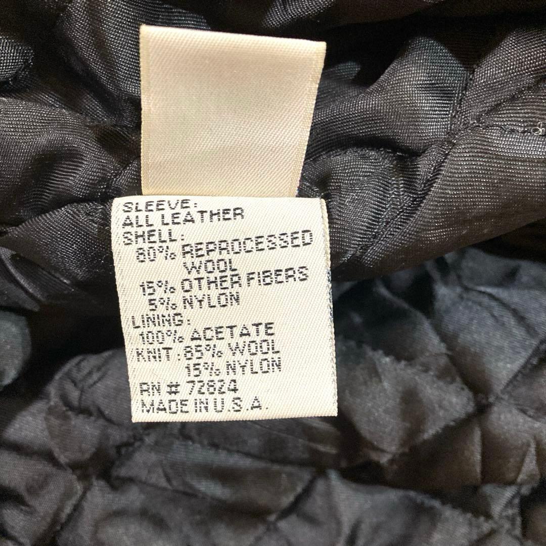 90’s ビンテージ Golden Bear スタジャン 袖レザー ブラック