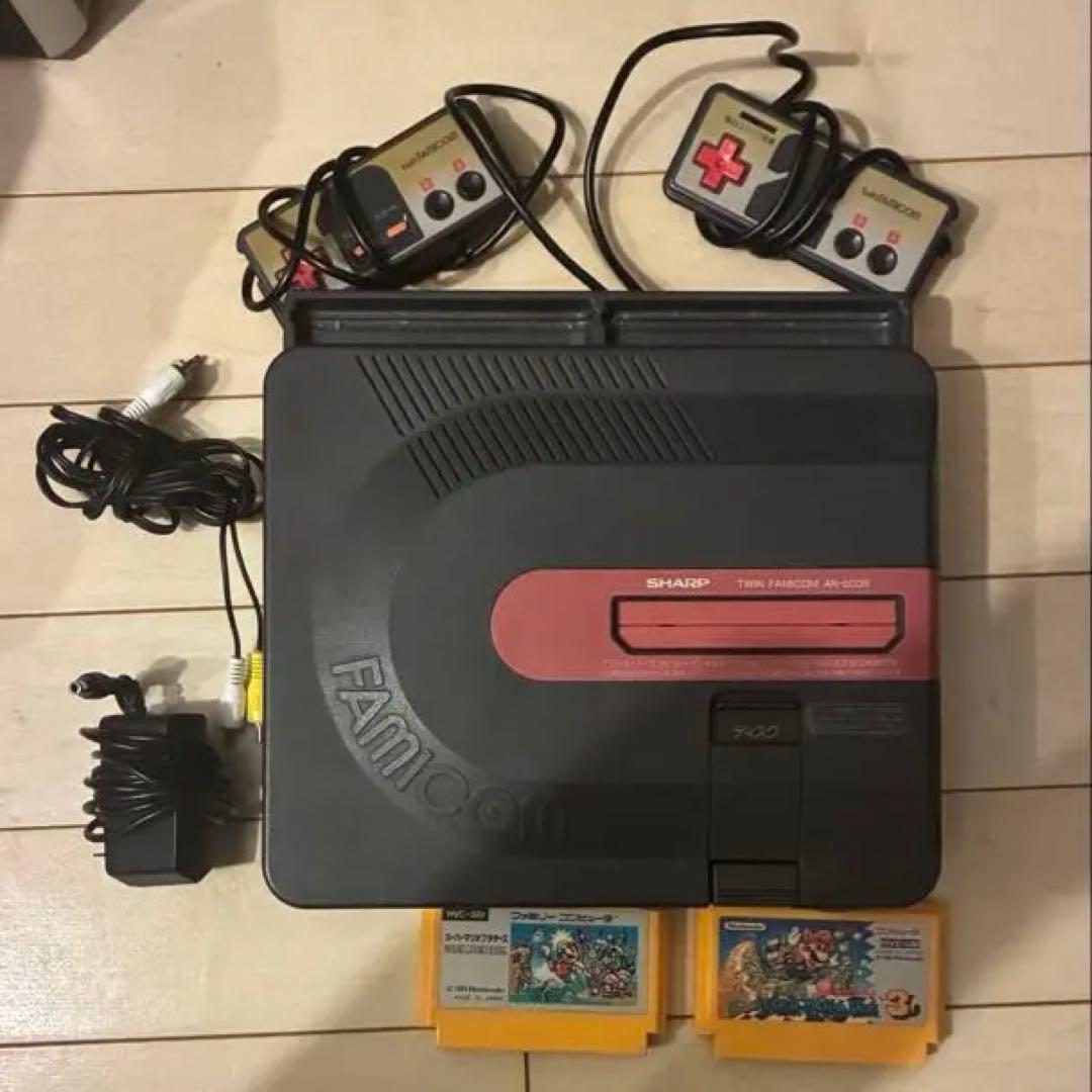 ツインファミコン ケーブル 互換アダプター ソフト セット 動作品