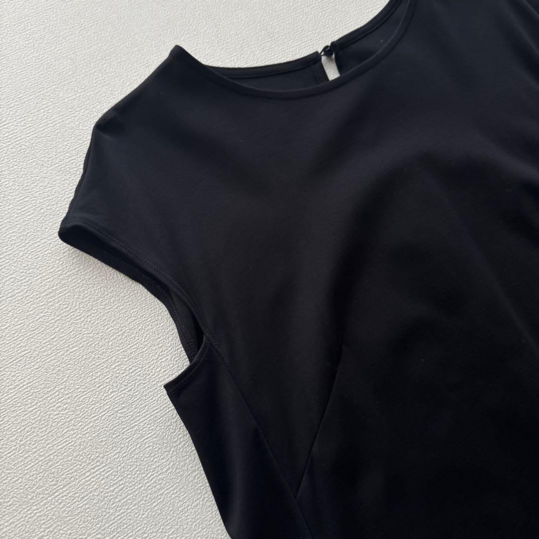 ブルーレーベルクレストブリッジ ワンピース チェック プリーツ フレンチスリーブ