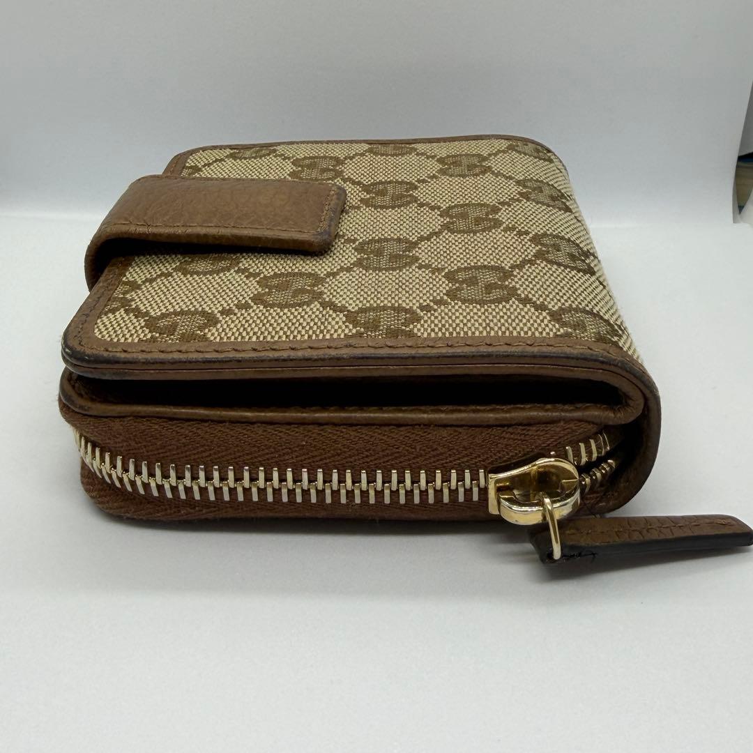 GUCCI グッチ コンパクトウォレット GGキャンバス×レザー