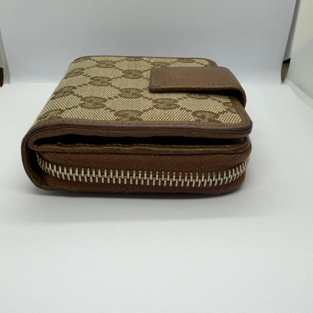 GUCCI グッチ コンパクトウォレット GGキャンバス×レザー