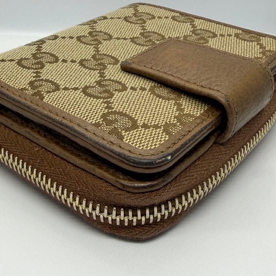GUCCI グッチ コンパクトウォレット GGキャンバス×レザー