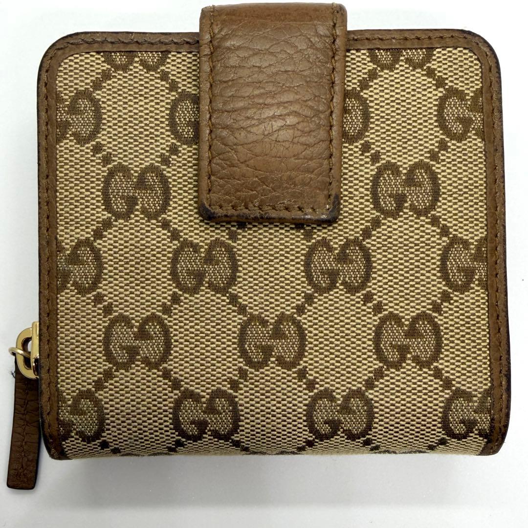 GUCCI グッチ コンパクトウォレット GGキャンバス×レザー