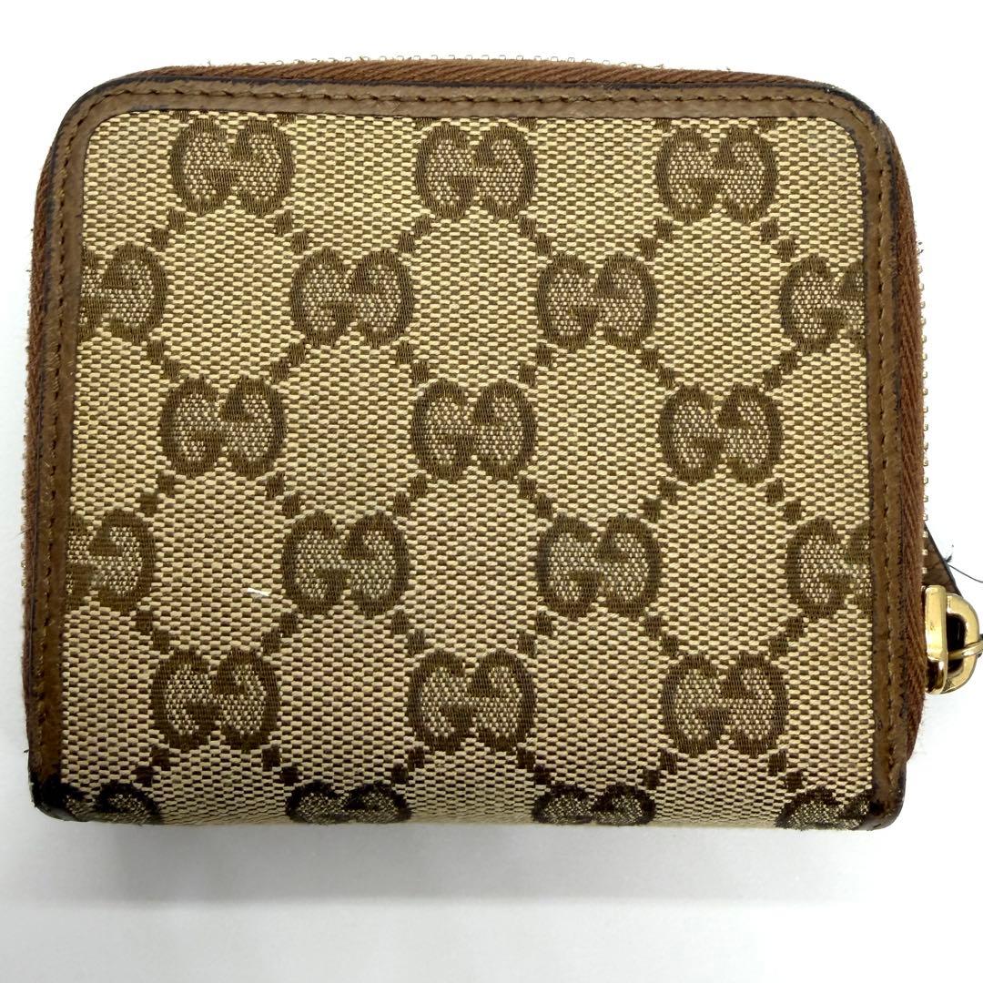GUCCI グッチ コンパクトウォレット GGキャンバス×レザー