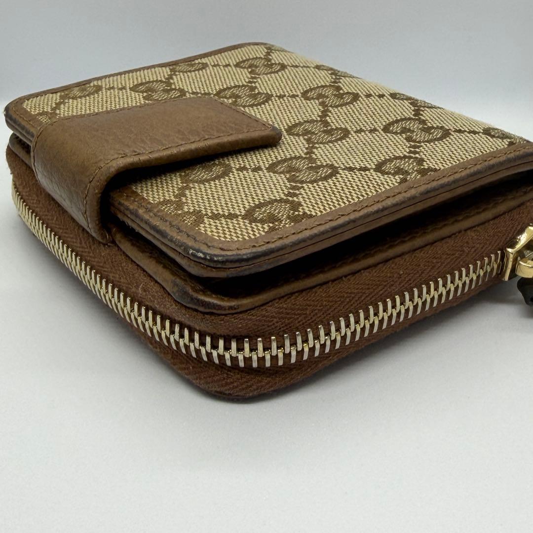 GUCCI グッチ コンパクトウォレット GGキャンバス×レザー