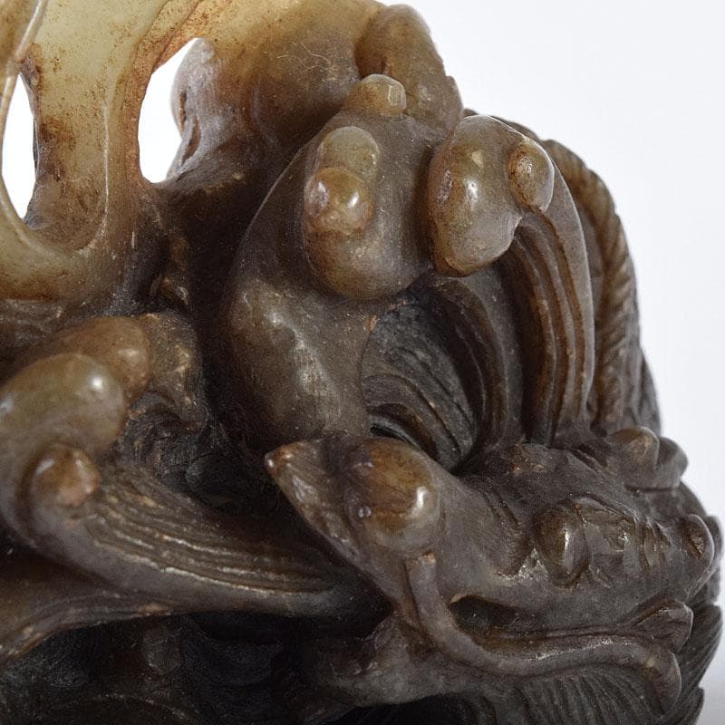 天馬中国　玉石彫刻　天女像　人物像　置物　V　R8341