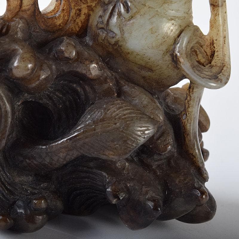 天馬中国　玉石彫刻　天女像　人物像　置物　V　R8341