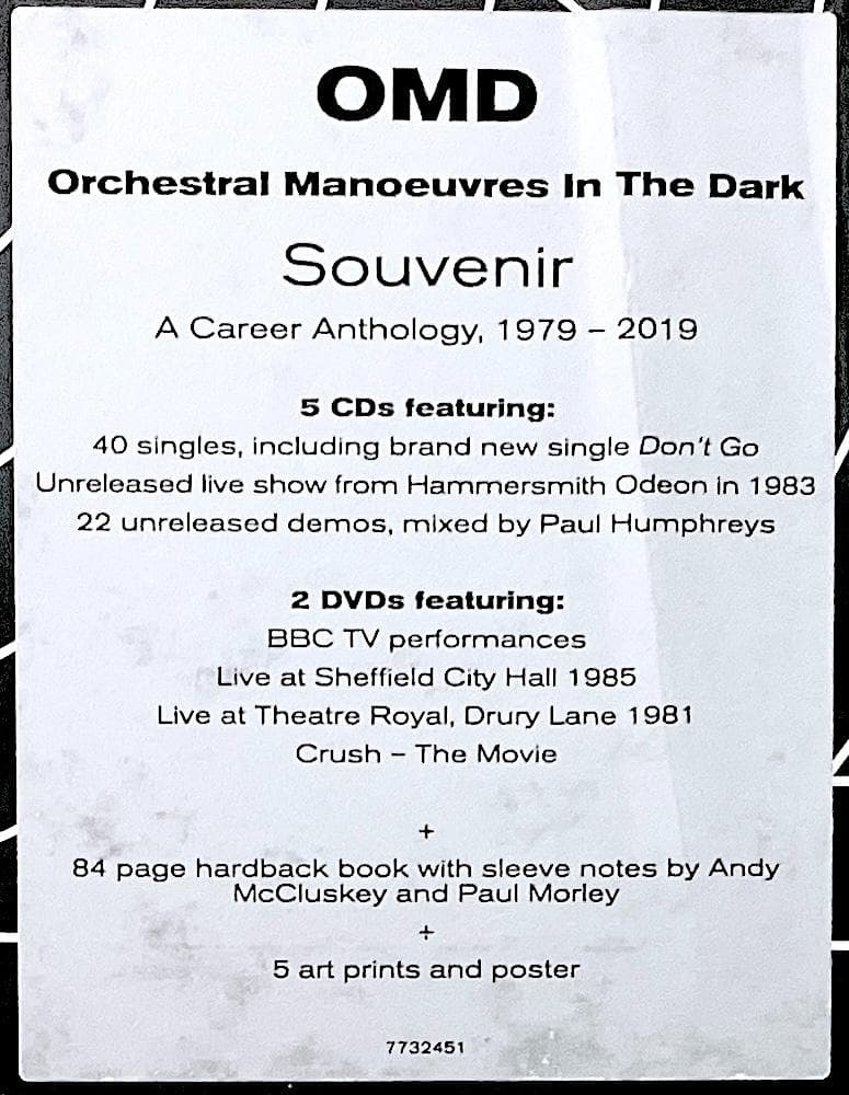 廃盤 OMD SOUVENIR 5CD＋2DVD＋BOOK シュリンク付き