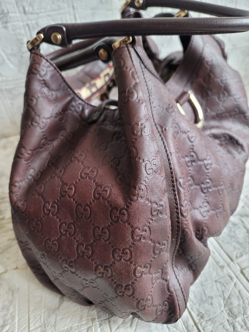 本物 GUCCI グッチ グッチシマ アビー ハンドバッグ ショルダーバッグ