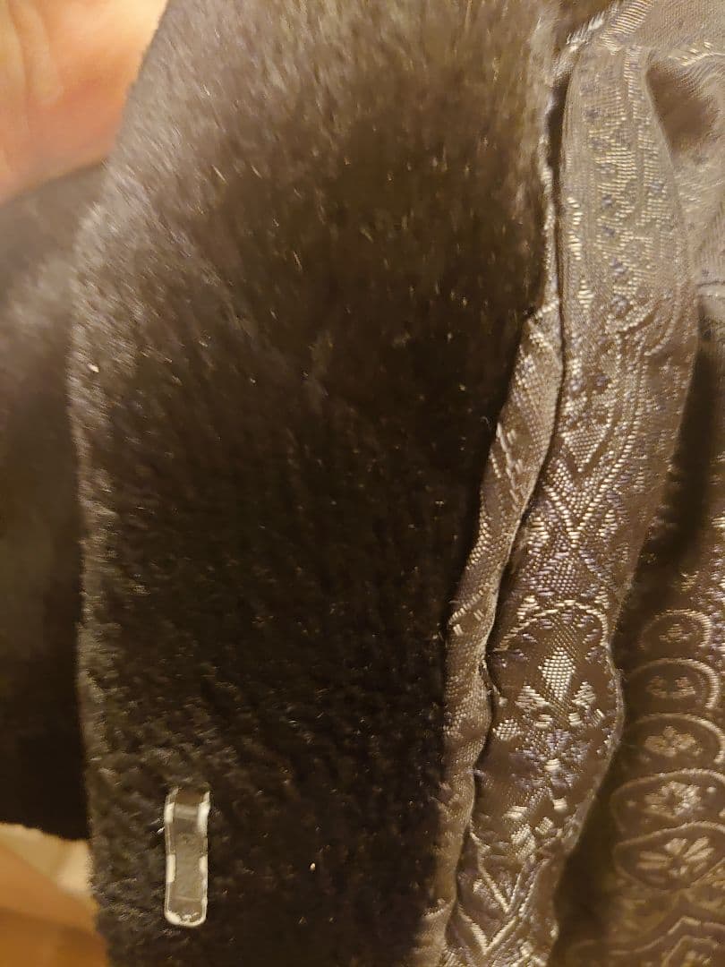 黒 毛皮 コート ミンク ネーム入り 豪華 肉厚 美品