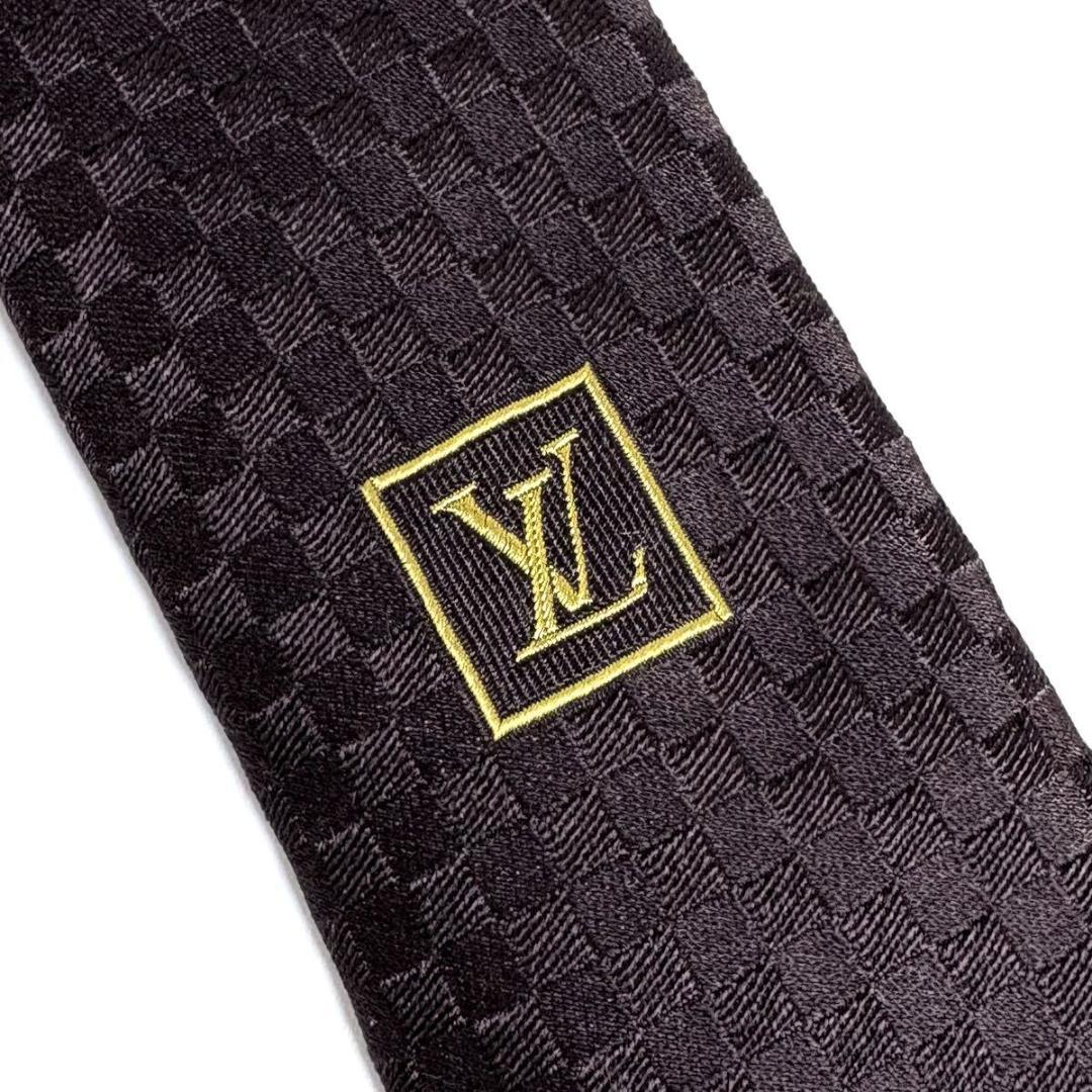 【極美品】LV ヴィトン シルク マイクロダミエ ネクタイ イタリア製 元箱付