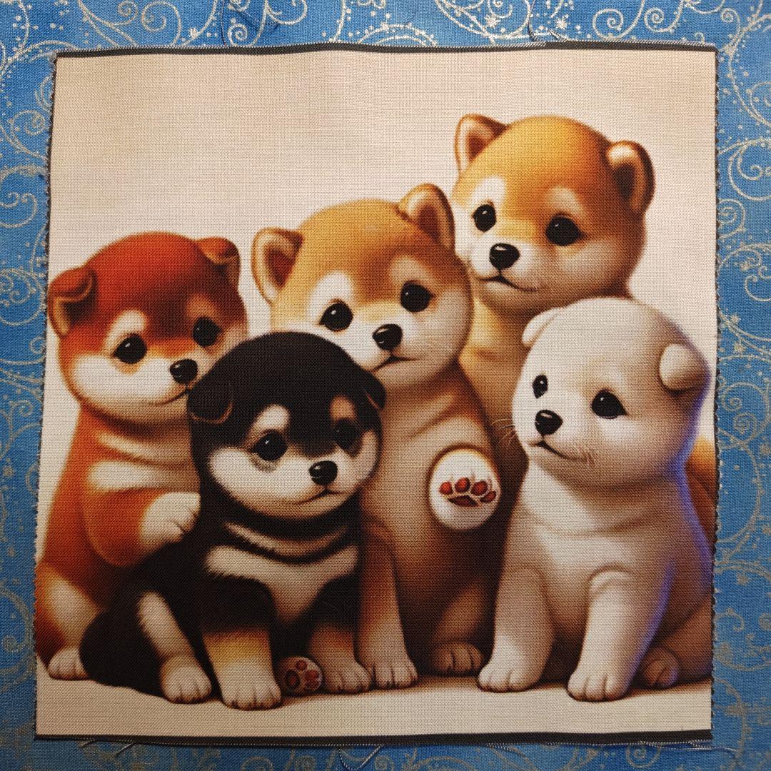 ご確認用　No1 モグモグ　ハンカチ5枚　パネル8枚　柴犬柄