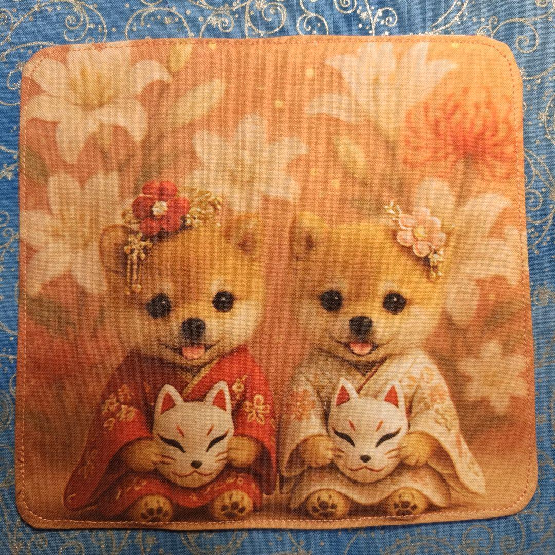 ご確認用　No1 モグモグ　ハンカチ5枚　パネル8枚　柴犬柄