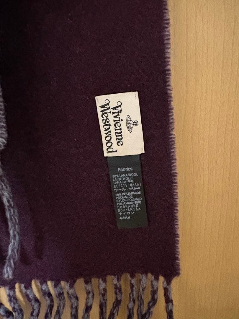 Vivienne Westwood マフラー パープル グレー