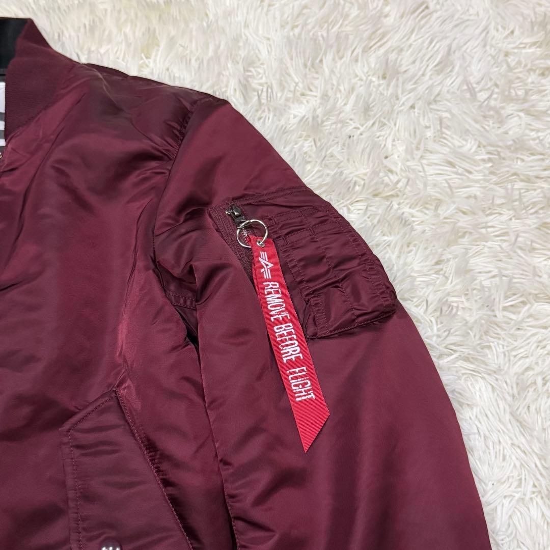 1814　アルファインダストリーズ　MA-1フライトジャケット　L　ボルドー