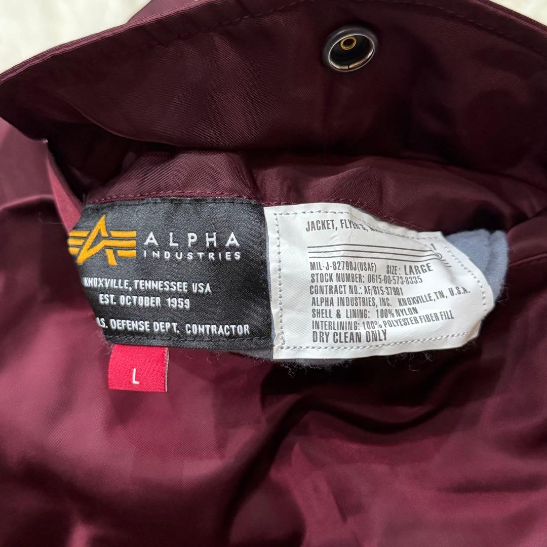 1814　アルファインダストリーズ　MA-1フライトジャケット　L　ボルドー