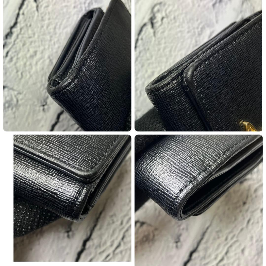 ヴィヴィアンウエストウッド✨がま口 オーブ ゴールド金具 三つ折り財布 本革 黒