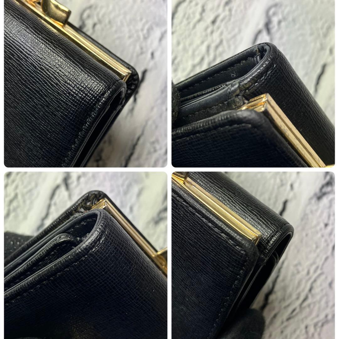 ヴィヴィアンウエストウッド✨がま口 オーブ ゴールド金具 三つ折り財布 本革 黒