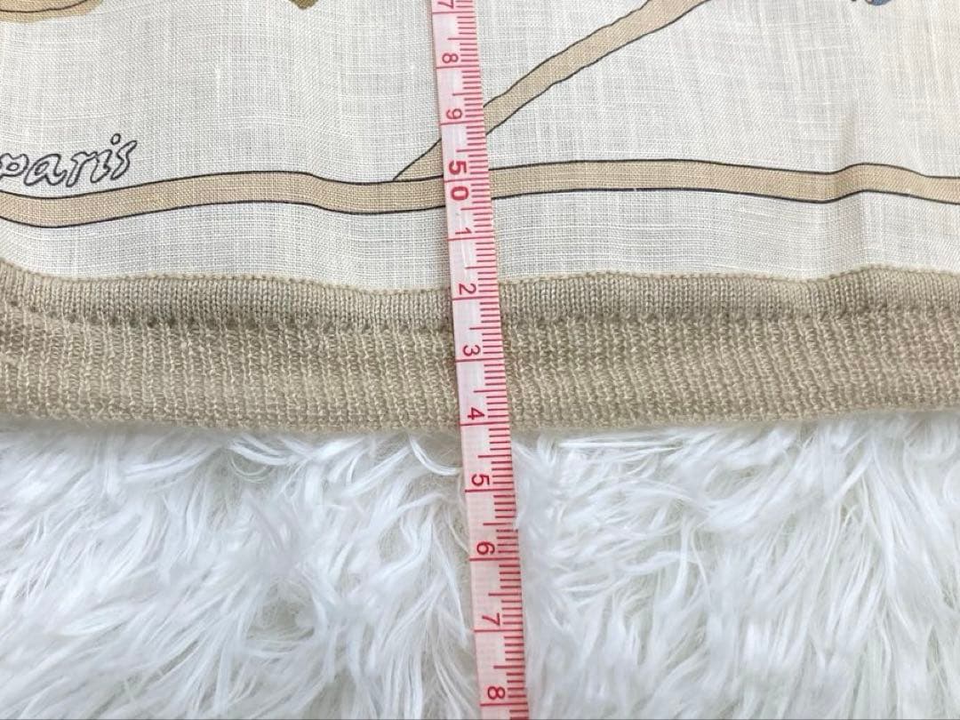 HERMES エルメス ハイネック ノースリーブ ベージュ レディース