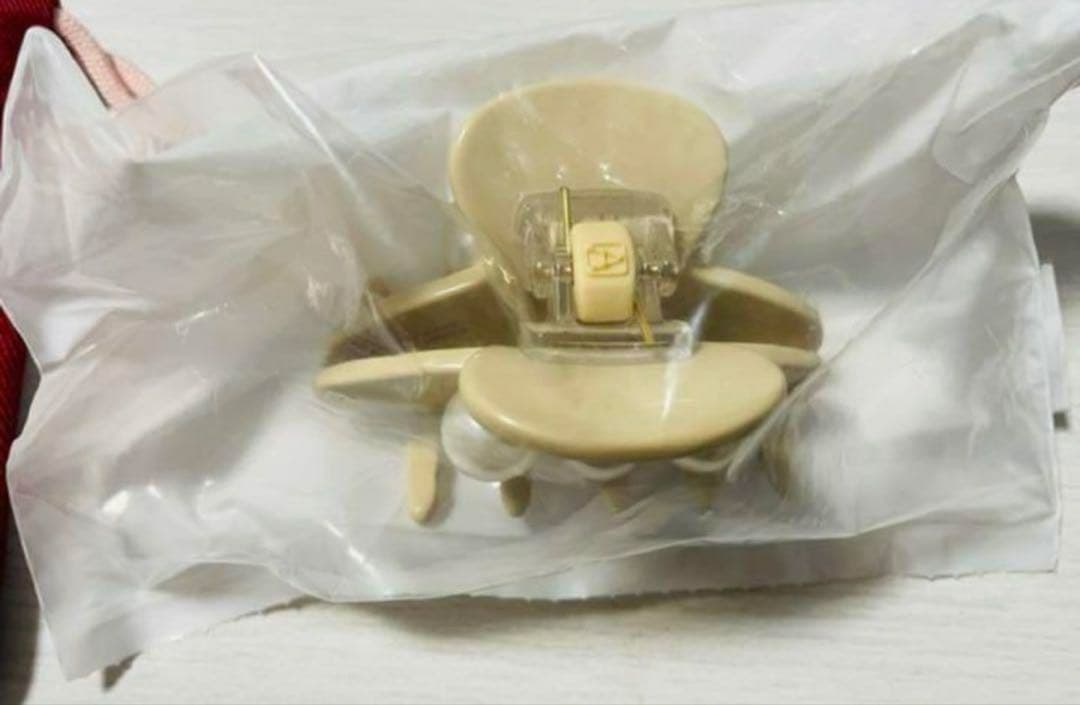 【新品未開封】アレクサンドル完売品パールクリップ　S ベージュ