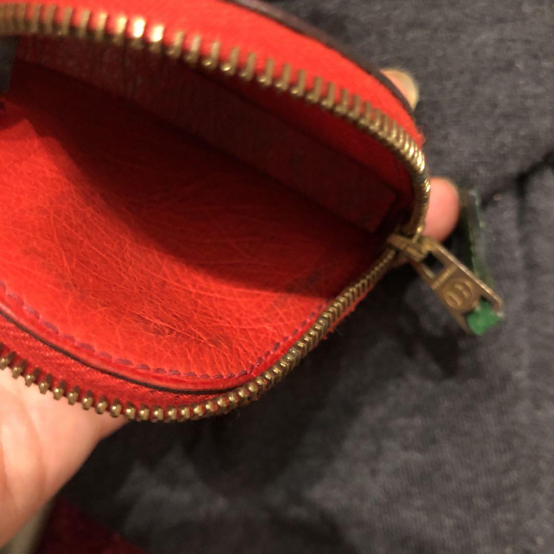 りんご エルメス　小銭入れ　イチゴ オーストリッチ ルージュヴィフ