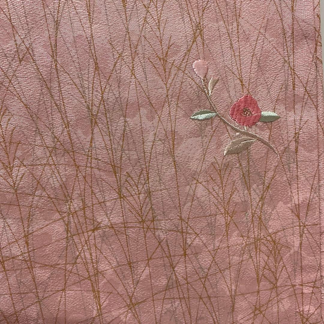 b17 正絹　袷　訪問着　刺繍　金銀彩　極美品　着物