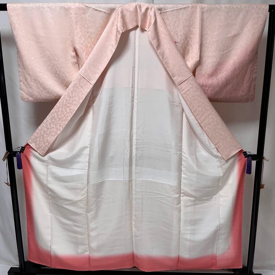 b17 正絹　袷　訪問着　刺繍　金銀彩　極美品　着物