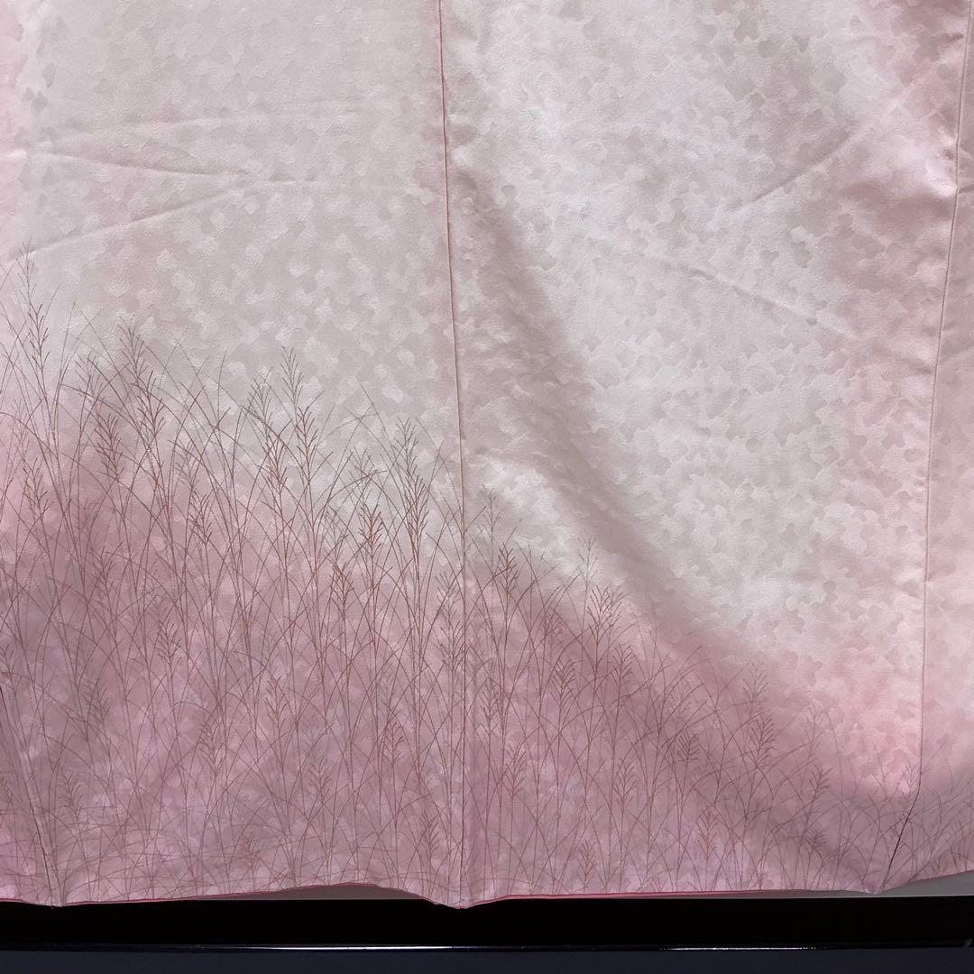 b17 正絹　袷　訪問着　刺繍　金銀彩　極美品　着物