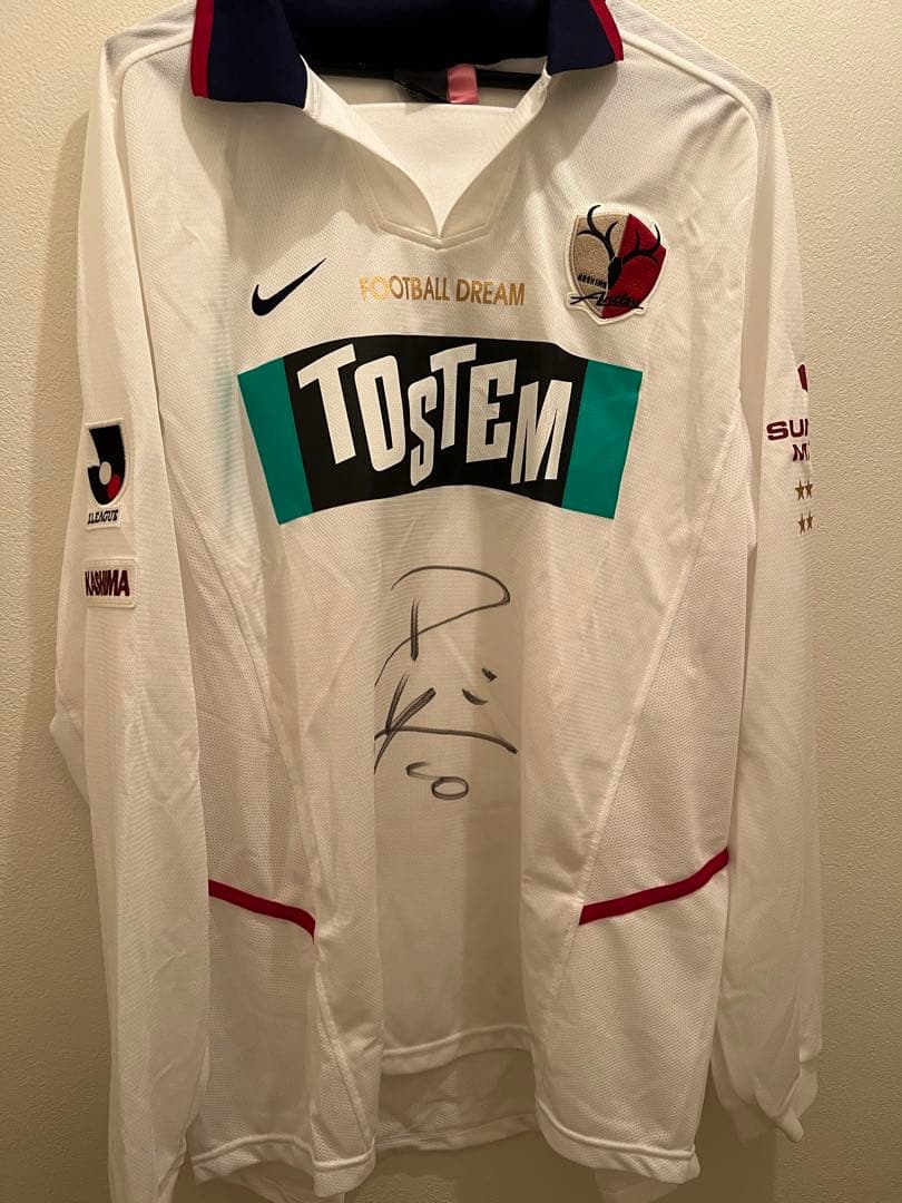 ［希少当選品］鹿島アントラーズ　本山雅志選手サイン入りユニフォーム