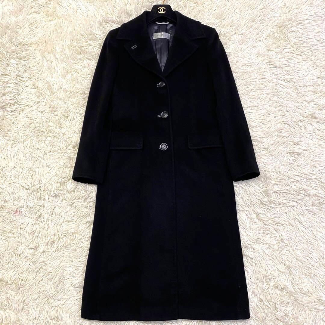【美品✨】SPORT MAX ロング チェスターコート カシミヤ 女優襟 黒38