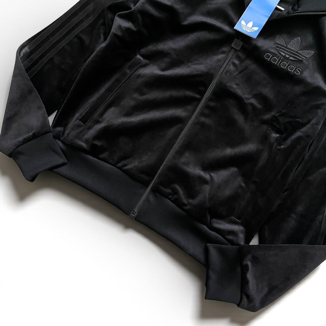 未使用 タグ付き adidas VELVET TRACK JACKET 黒/M