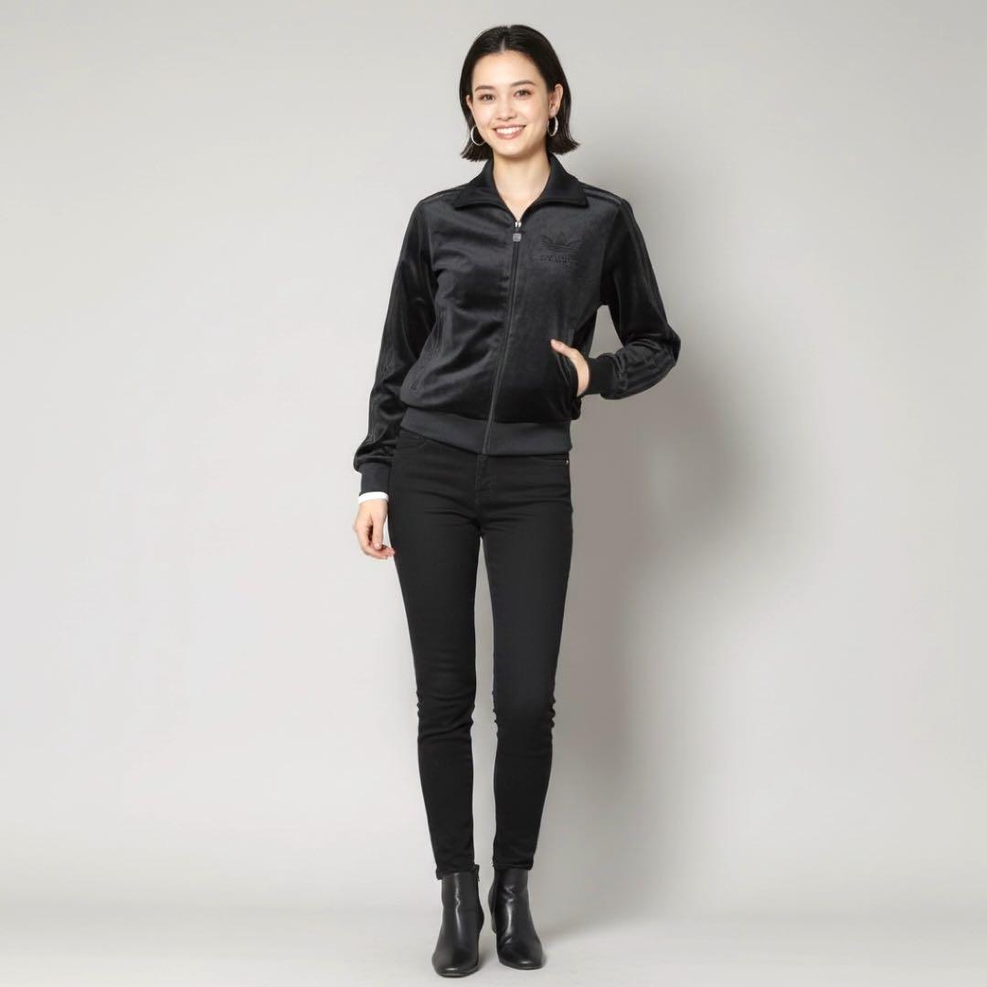 未使用 タグ付き adidas VELVET TRACK JACKET 黒/M