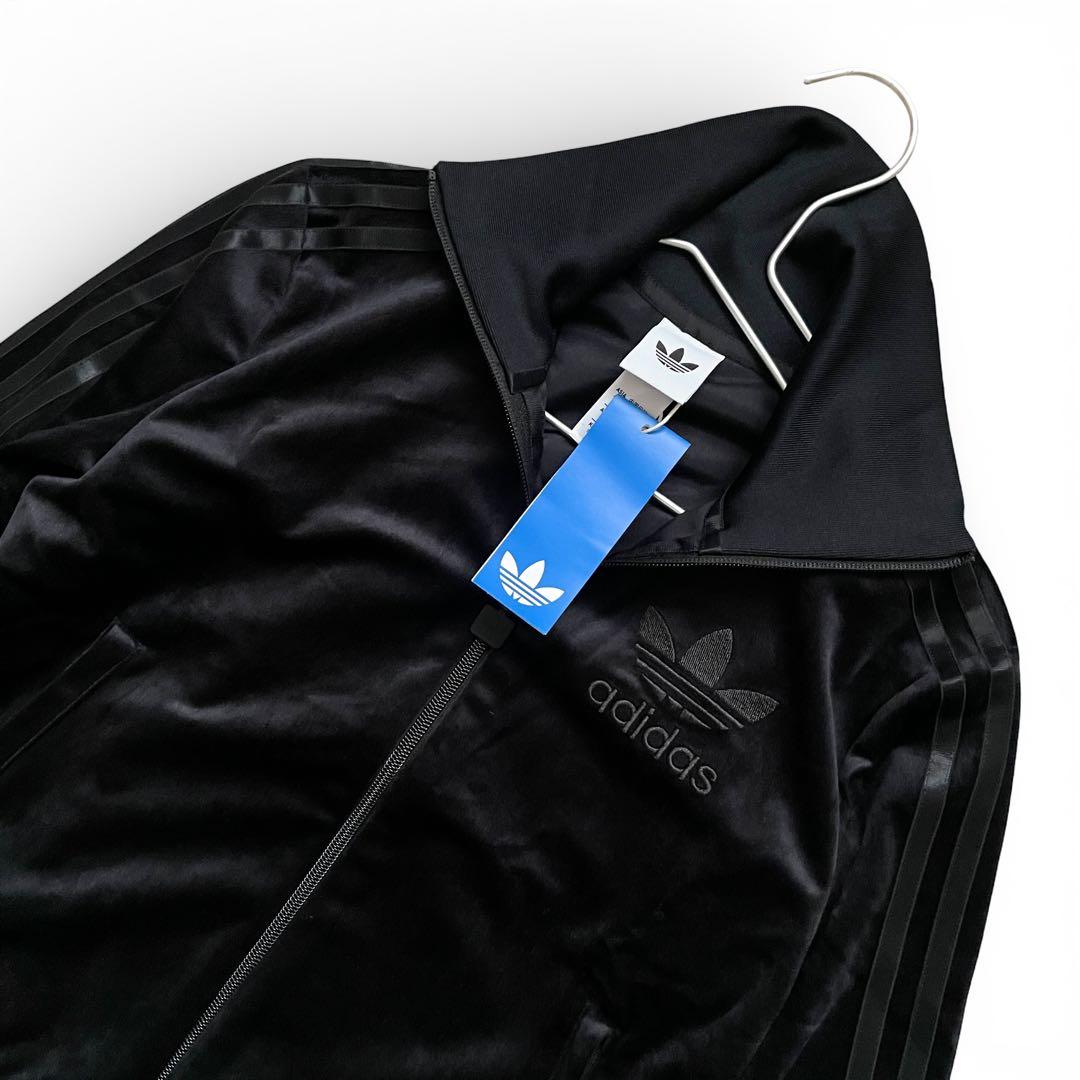未使用 タグ付き adidas VELVET TRACK JACKET 黒/M
